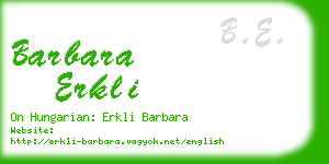 barbara erkli business card